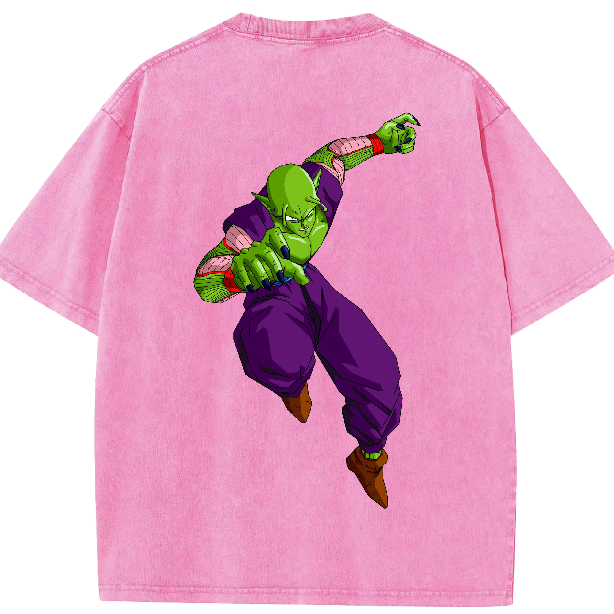 （画像用） ドラゴンボール ピッコロ DRAGON BALL Piccolo 綿100% ヴィンテージ風 半袖Tシャツ（背面プリント）